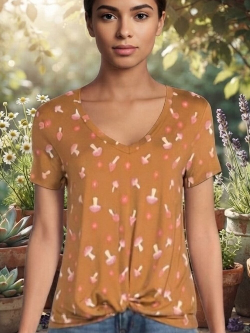 Nobo Women's Tee Top mushrooms